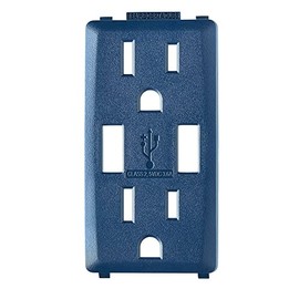 Leviton RKAA1-RN, Rich Navy Color Change Kit for Renu 15A USB Charger/Tamper-Resistant Receptacle/Outlet