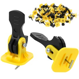 QWORK Tile Leveling System Kit, 100 Pcs Reusable Levelers, Floor Leveling Compounds 1/8", Steel Pin Tlie Tools, for 2mm to 4mm Tile Gaps, 8mm to 12mm Tile Thickness