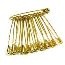 ALL in ONE Gold Plated Safety Pins for Home Office Use Art Craft Sewing Jewelry Making (28mm - 240pcs)