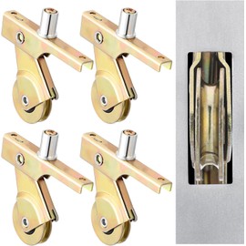 MorningRo 1 Inch Heavy Duty Sliding Screen Door Rollers 4 Pack – Stainless Steel Ball Bearing with Spring Arm, Screws & Adjusting Sleeve