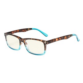 Eyekepper Computer Reading Glasses Blue Light Filter Reader Eyeglasses Blue Glare Blocking Men Women, Tortoise-Blue