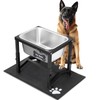 2.8 Gallon Elevated Large Dog Water Bowl, 4 Adjustable Height