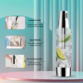 Soda Siphon, 1L Carbonated Water Machine, Soda Maker, Portable Sparkling Water Maker for Home Bar Making Cocktails DIY Sparkling Drinks, Use 8 gram CO2 Cartridges (Not Included)