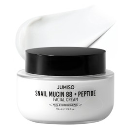 JUMISO Snail Mucin 88 Peptide Cream - Korean Face Moisturizer 5-Peptide Complex Collagen Boost Hyaluronic Acid Niacinamide Damaged Skin Repair - Sensitive Skin Non-Comedogenic 3.38 oz.