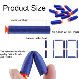 Darts Bullets, Refill Bullets, Foam Bullet, Foam Darts, Refill Bullet Darts, Refill Darts Foam Arrows, Soft Darts Refill Bullets, Refill Bullets, Foam Darts, Refill Darts, Blue, 100 Pieces (400)