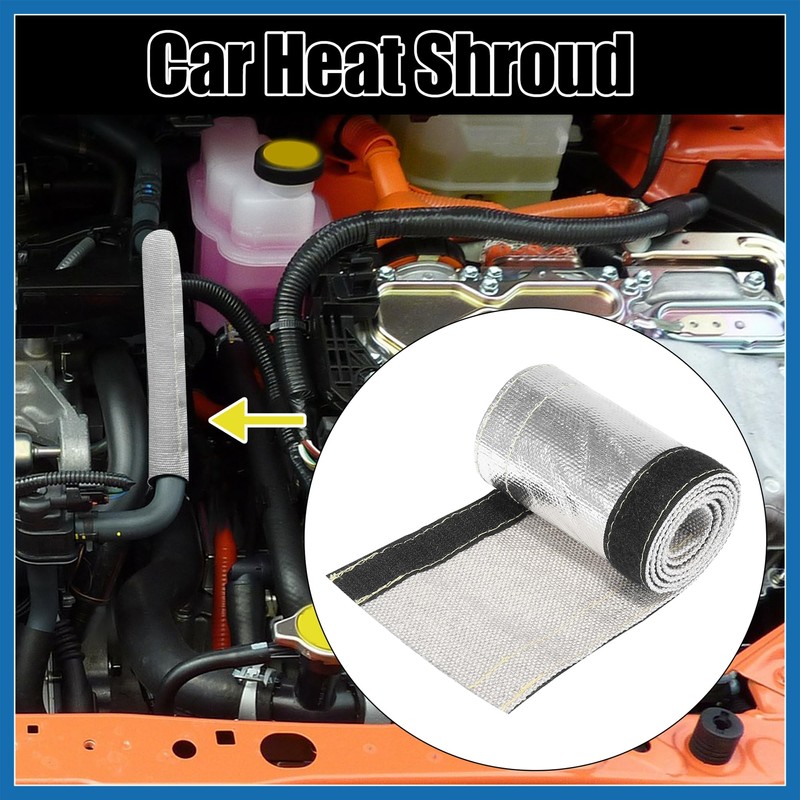 A ABSOPRO Car Heat Shroud 1" ID 3.2ft Aluminized Sleeving