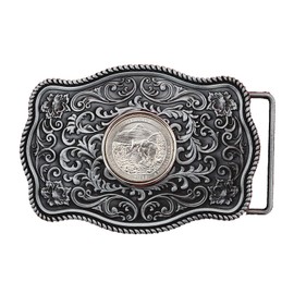 US 2011 Montana Glacier National Park Quarter BU Uncirculated Coin Silver Tone Belt Buckle NEW - America the Beautiful