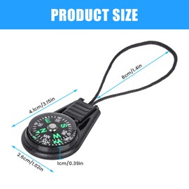 Pack of 36 Mini Survival Compass, Molbory Multicolour Mini Compass on Cord, Bag Compass for Outdoor Camping Hiking Emergency Survival Kits Children Adults