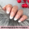 NOVO OVO White French Tip Oval Nail Tips, Press on
