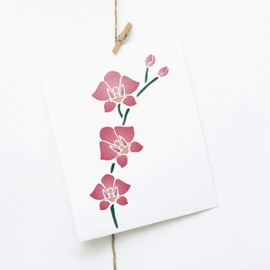 CraftStar Orchid Flower Stencil - Craft/Airbrush Tropical Flowers Template