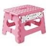 Casafield 9" Folding Step Stool with Handle, Pink - Portable