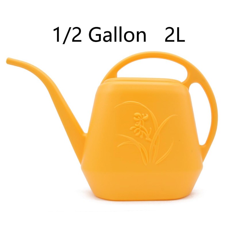 TTAOE GN Watering Can - Plastic 1/2 Gallon - Orange