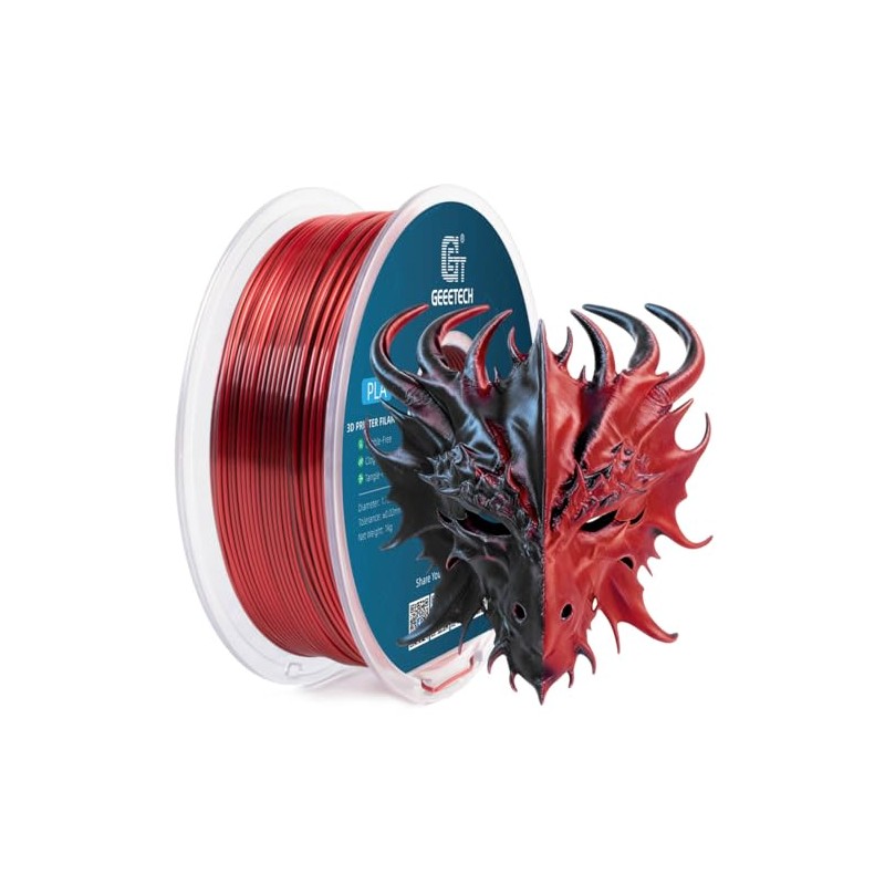 GEEETECH Silk PLA 3D Printer Filament 1.75mm, Silk Dual Color