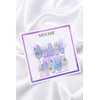 Blue Fairy Ribbon Handmade Nail Tips - Stiletto / 블루