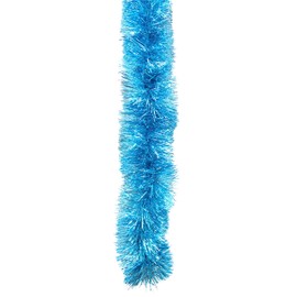 Tinsel Garland 25 ft. Perfect for Holiday, Memorial Day, Christmas, New Year's, Celebrations, Festivities, Special Events, Birthdays, Decorative Accents (Light Blue, 25 ft Long-Thick)