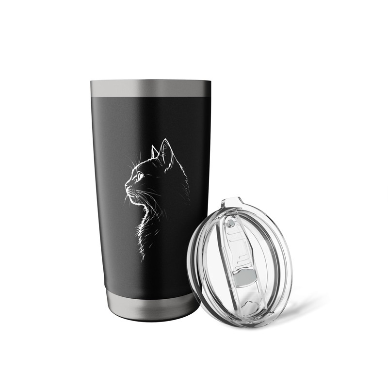 Minimalist cat design Stainless Steel Insulated Tumbler