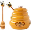 Mini Honey Jars - Ceramic No Drip Honey Container with