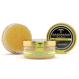 GUARANTEED OVERNIGHT! Golden Whitefish Roe Caviar - 8oz/ 224g Tin