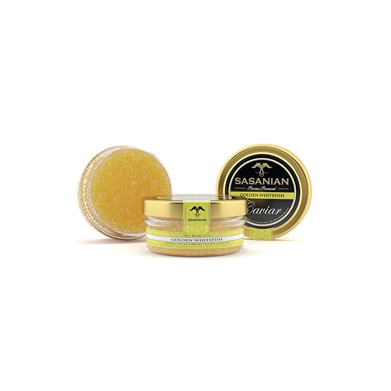 GUARANTEED OVERNIGHT! Golden Whitefish Roe Caviar - 8oz/ 224g Tin