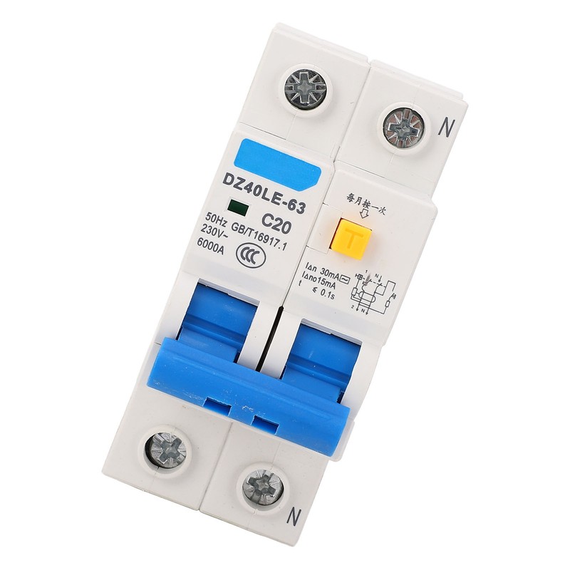 Air Circuit Breaker with Leakage Protector Dual Handle DIN Rail
