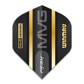 WINMAU Prism Delta Michael Van Gerwen MvG Trilogy Extra Thick Dart Flights - 1 Set Per Pack (Total 3 Flights)