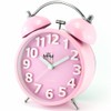 MPM Quality Design Metal Alarm Clock in Trendy Pastel Colours,