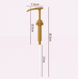 8PCS Coffee Syrup Pumps, Fits Most Syrup Bottles, Reusable Dispenser for Coffee Syrup, Pump Syrup Dispenser (Gold)