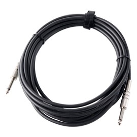 Pronomic Instrument cable 6m Jack Black (Electric guitar cable, electric bass cable, jack, 6.3mm mono plug, metal screw plug)