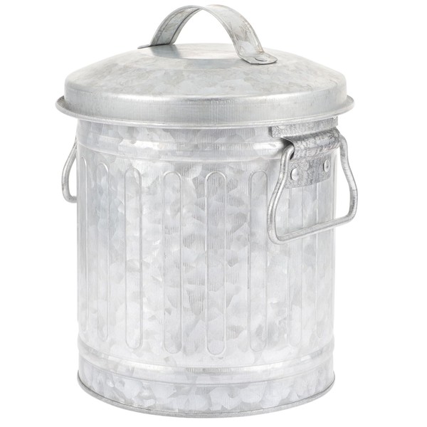 Cabilock Small Tin Trash Can With Lid Mini Trash Can Trash Can Small Metal Bucket Ash Bucket Flower Plant Pot Pen Holder Trash Can Container Home Kitchen (Style 1), KU17VDE485E5194H