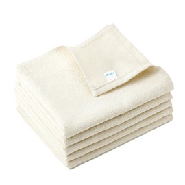 Muco Towel, Antibacterial, Deodorizing, Face Towel, Esthetics, Commercial Use, Quick Drying, Made in Japan, Set of 5 Same Color, Beige