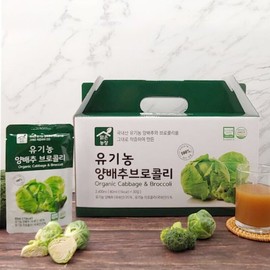 Malgeun Nongjang 맑은농장 유기농  양배추브로콜리 (80ml x 30포/1박스) Clear Farm Organic Cabbage Broccoli (80ml x 30 packets/1 box)