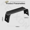 4 Pcs Black Steel Wheelbarrow Heavy Duty Axle Bracket, Wheelbarrow