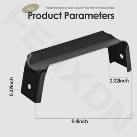 4 Pcs Black Steel Wheelbarrow Heavy Duty Axle Bracket, Wheelbarrow Replacement Accessories Axle Brackets, Wheelbarrow Bracket for Gardening, Farms, and Most Standard Wheelbarrows