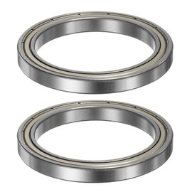 HARFINGTON 2pcs 6810ZZ Deep Groove Ball Bearings 50mm Bore 65mm OD 7mm Thick Chrome Steel ABEC3 Double Shielded Bearing for Motors Pumps Conveyors