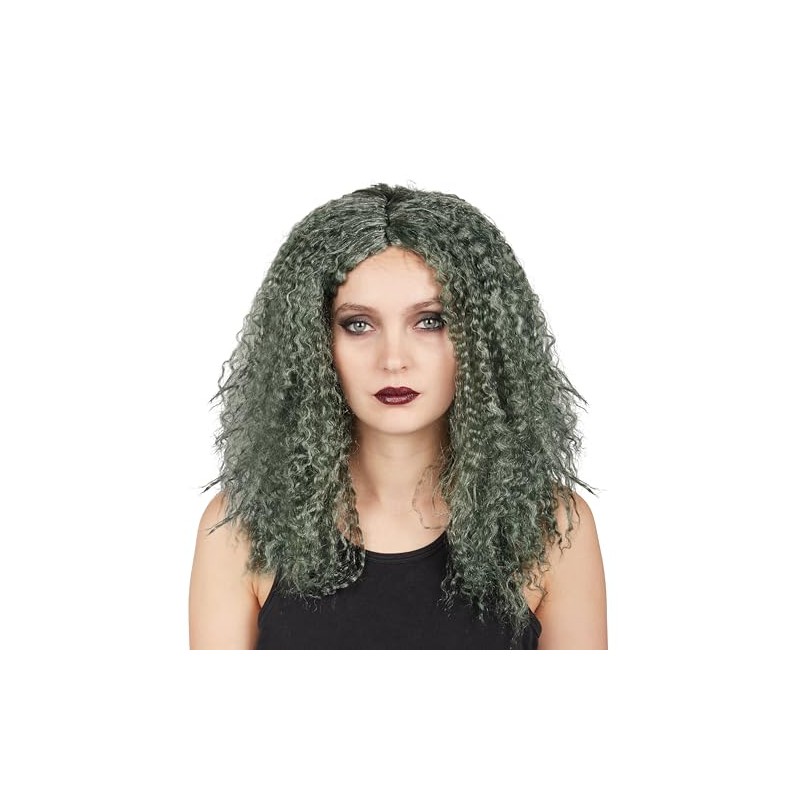 P'tit Clown re22173 - Witch Wig Curly Hair Green
