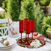 6 Pieces Red Champagne Flutes 6 OZ Straight Sided Wine