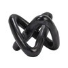 Creative Co-Op Modern Marble Link Knot, Black Accent Decor