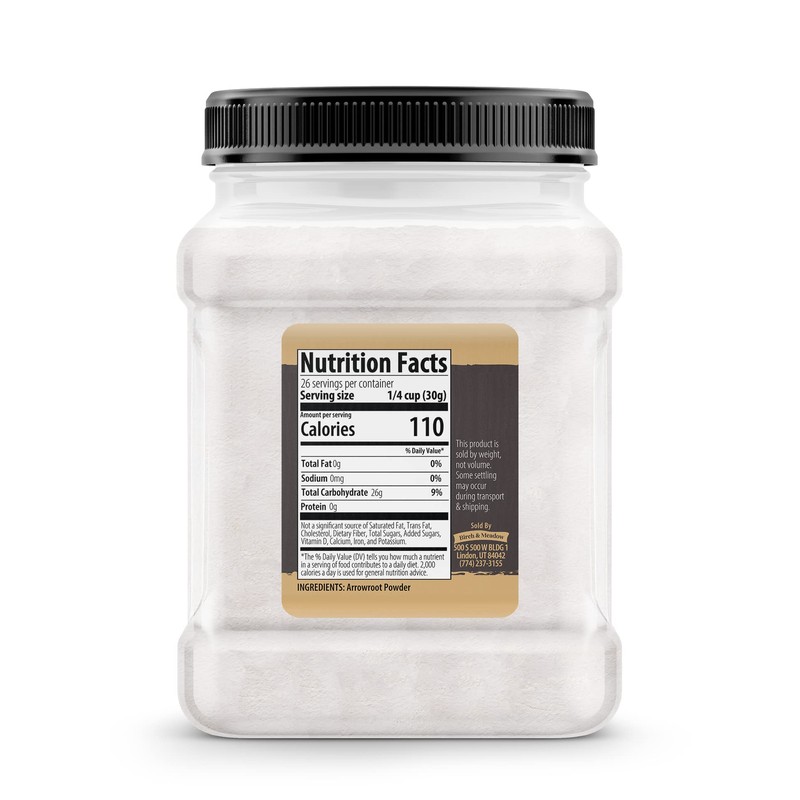 Birch & Meadow Arrowroot Powder (1.75 lb), Cooking & Baking,