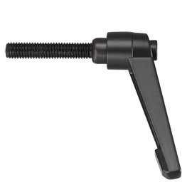 sourcing map M8 x 40mm Handle Adjustable Clamping Lever Thread Push Button Ratchet Male Threaded Stud Knobs Locking Rotating Screw Handles Quick Release Bolt Black 3pcs