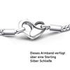 APUUESN Sterling Silver Charms Bracelet with Logo Engraving, Bracelets Moments