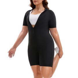 FESTYLES Sauna Suit for Women Jumpsuit Waist Trainers Belly Fat Workout Sweat Suit Full Body, S