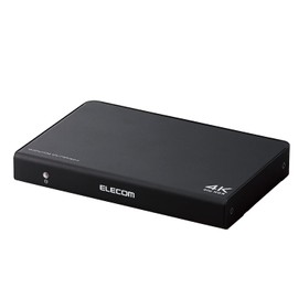 Elecom VSP-HDP14BK HDMI Splitter, 4K 60Hz(18Gbps) 1 Input, 4 Output, HDCP2.2 Support, Black