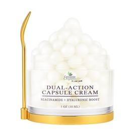 Dr Joe Lab COCOJOJO - Crema cápsula de doble acción, hidratante facial con niacinamida y ácido hialurónico para hidratación y tono de piel uniforme, crema cápsula para piel radiante y elástica