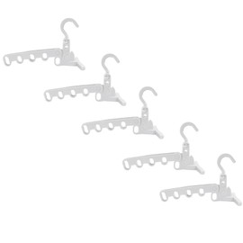 TOPROAD Foldable Travel Hangers, 5 PCS Clothes Drying Rack Indoor, Over The Door Hooks Hanger with 5 Holes for Clothes, Coat, Bag and Robe