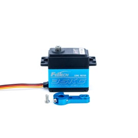 FXDLSERVO 35KG RC Servo Coreless Servo 7.4V Steering Aluninum Motor Servos 180° for 1/6 1/8 1/10 RC Car/Robot/Plane/Boat (7.4V-35KG-180°)…