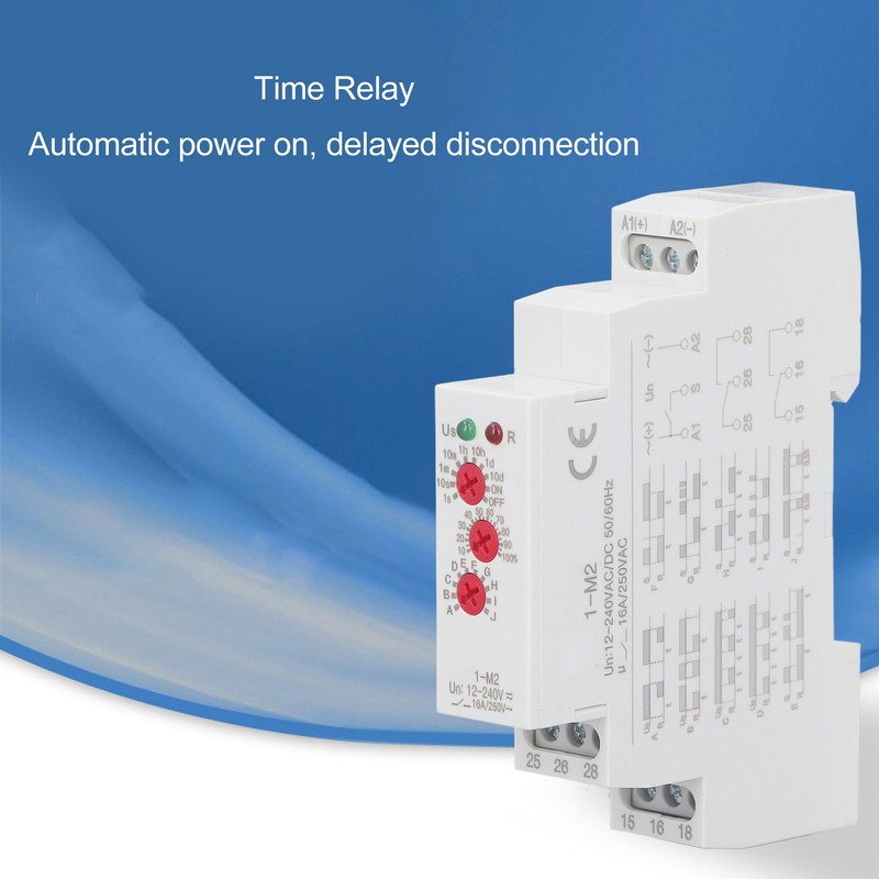 Time Relay Multifunctional Normally Open DIN Rail Delay Timer Switch