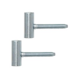 Gedotec Hinges – Renovation Hinges Door Hinges Galvanised Steel | Pack of 2 Door Hinges for Screwing On - Drilling | Made in Germany | Door Hinges for Wooden Doors and Wooden Door Poles | Drilling