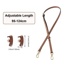Bag Mini Bag Straps Bag Straps for Changing Adjustable Replacement Strap Bag Strap Set for Mini Bag Golden Brown Gold Buckle Mini Bag Straps with Shoulder Strap Adapter for Crossbody Bag Women