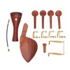 4/4 Wood Violin Parts Tailpiece Chinrest Tuning Pegs Metal Tail