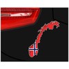 Norway Car Sticker in National Colours Blue Red